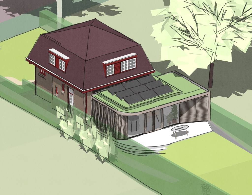 Thom Winters Architect Utrecht woning uitbreiding uitbouw bilthoven De Bilt
